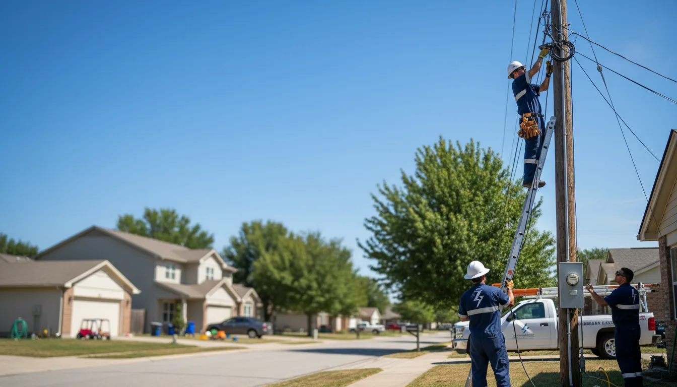 Residential electrician providing installation services in Ashley, IL